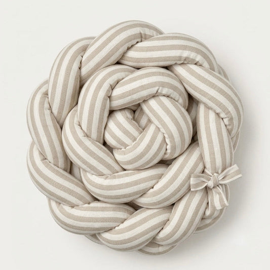 Trenza Protectora de Cuna y Cama Artesanal - Raya Natural