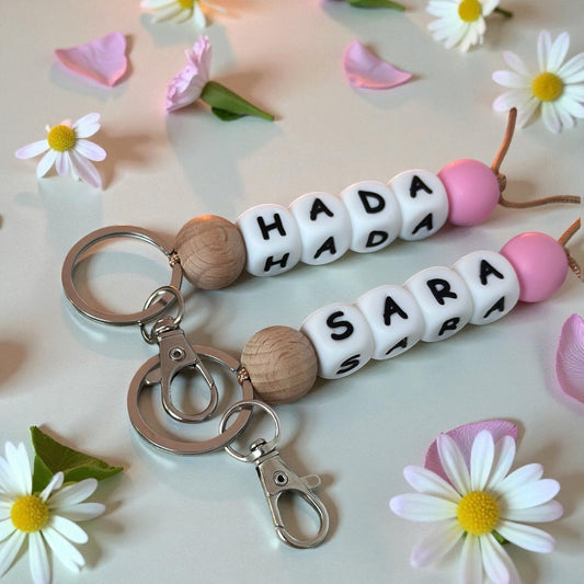 Llavero Rosa Chicle  personalizado Nenina & Co
