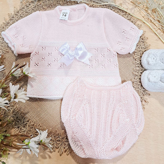 Ensemble bébé Perlé 3213C La petite maison de Pepito Rose