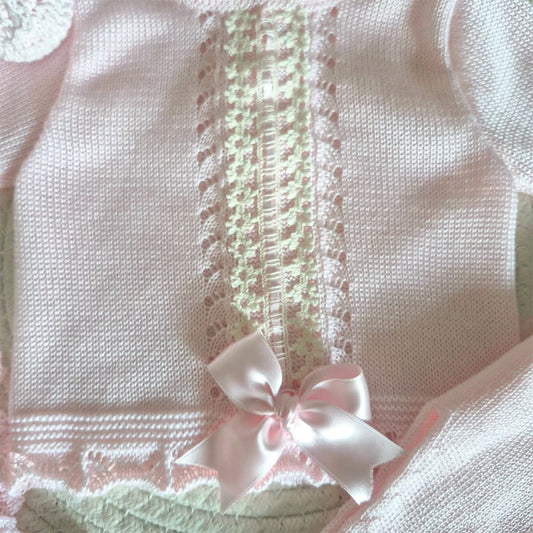 Conjunto de Perlé rosa para Bebé - La Casita de Pepito 3414