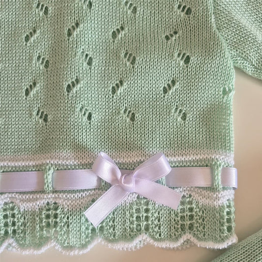 Conjunto de Perlé verde para Bebé - La Casita de Pepito 3415