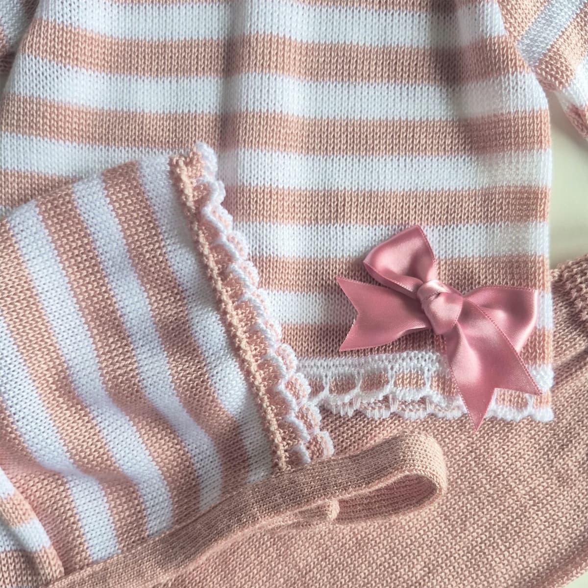 Conjunto rayas de Perlé maquillaje para Bebé - La Casita de Pepito 3416