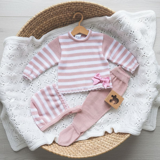 Conjunto rayas de Perlé maquillaje para Bebé - La Casita de Pepito 3416
