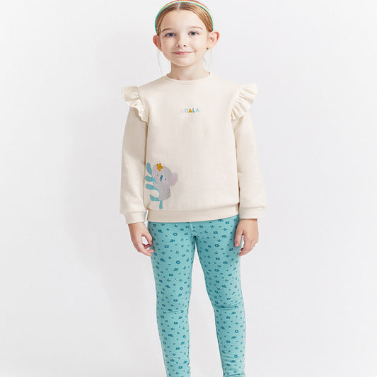 Conjunto infantil niña con sudadera koala y leggings estampados 353050 Street Monkey (3 a 6 años)