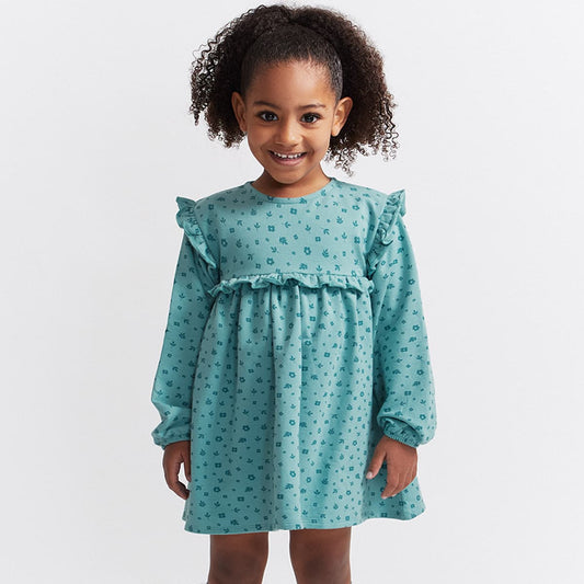 Vestido infantil niña con volantes y estampado floral Street Monkey 353051 (3 a 6 años)