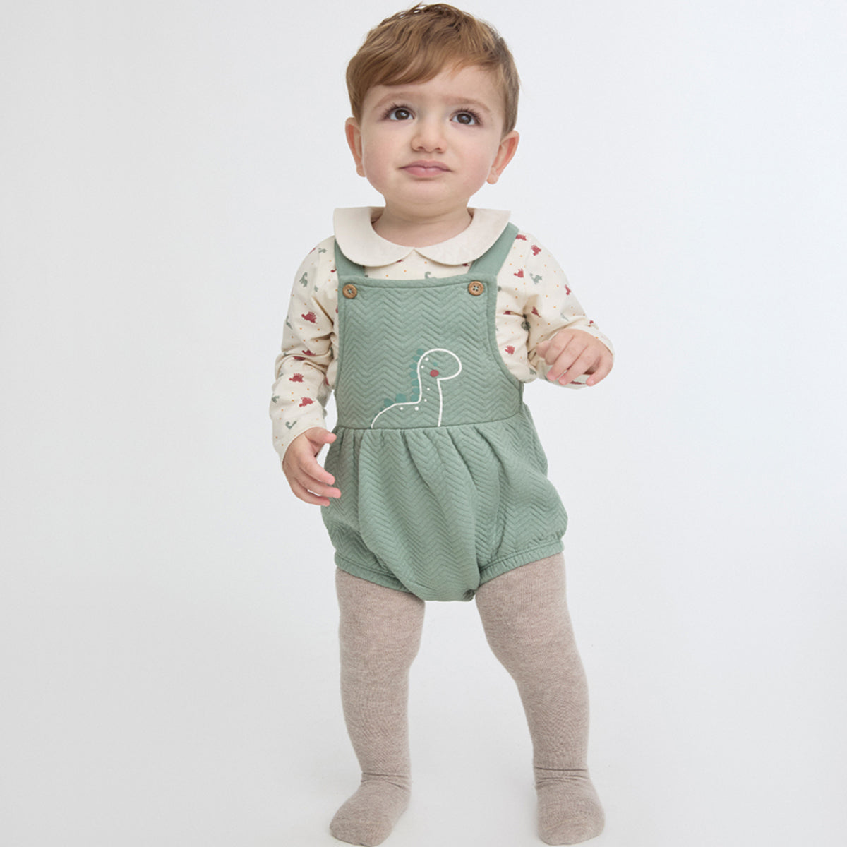 Conjunto de dos piezas para bebé de peto y camisa estampada Street Monkey 362024
