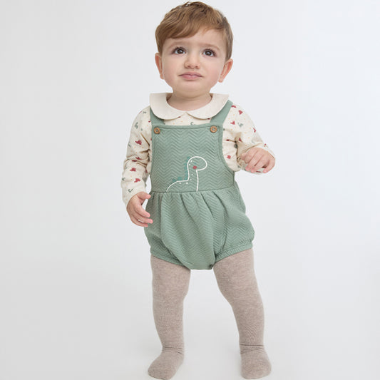 Conjunto de dos piezas para bebé de peto y camisa estampada Street Monkey 362024