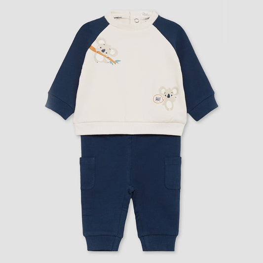 Chándal de dos piezas para bebé de sudadera koala y pantalón Street Monkey 362032