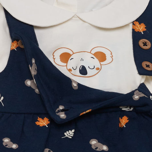 Conjunto de dos piezas para bebé de peto cubrepañal estampado koala y camisa Street Monkey 362034