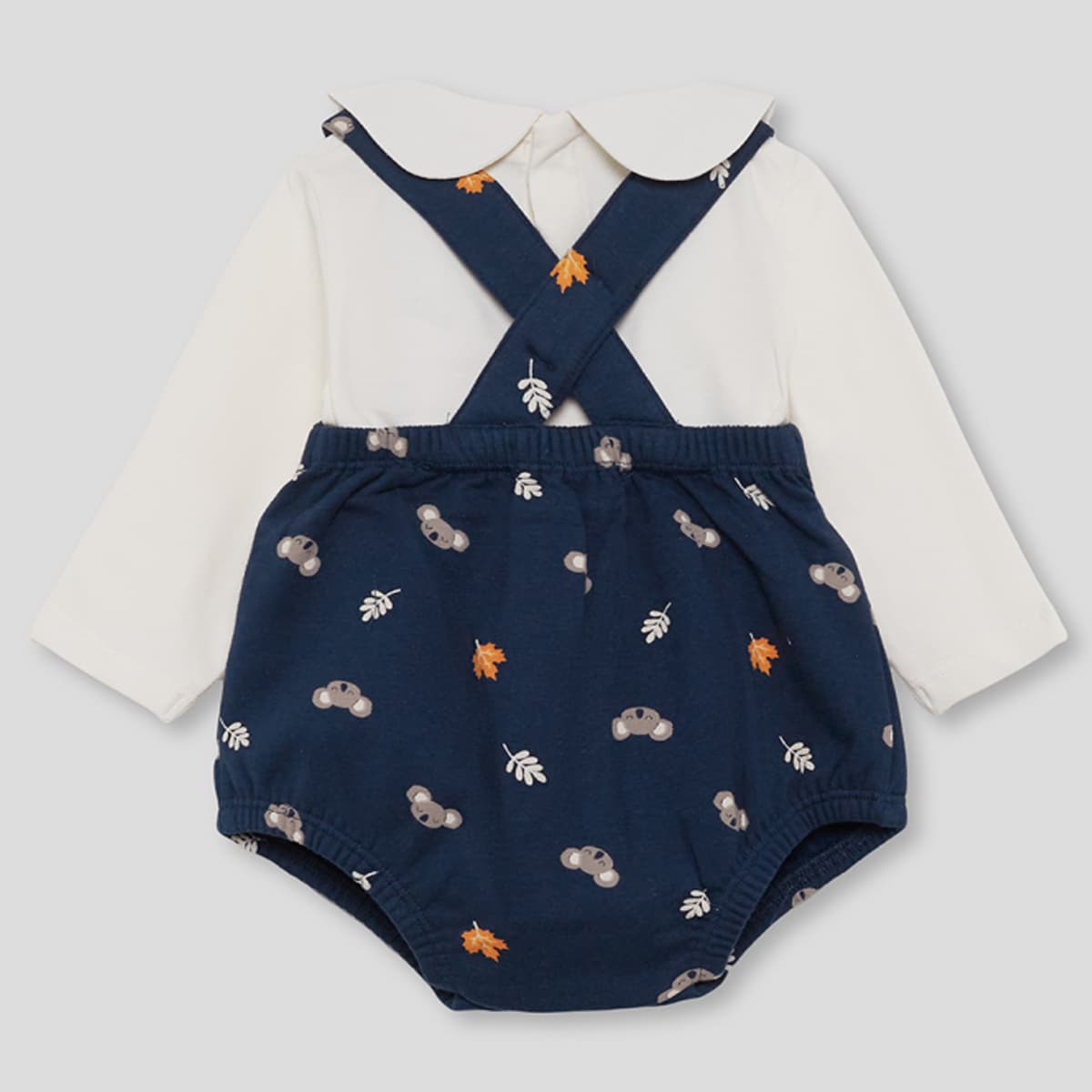 Conjunto de dos piezas para bebé de peto cubrepañal estampado koala y camisa Street Monkey 362034