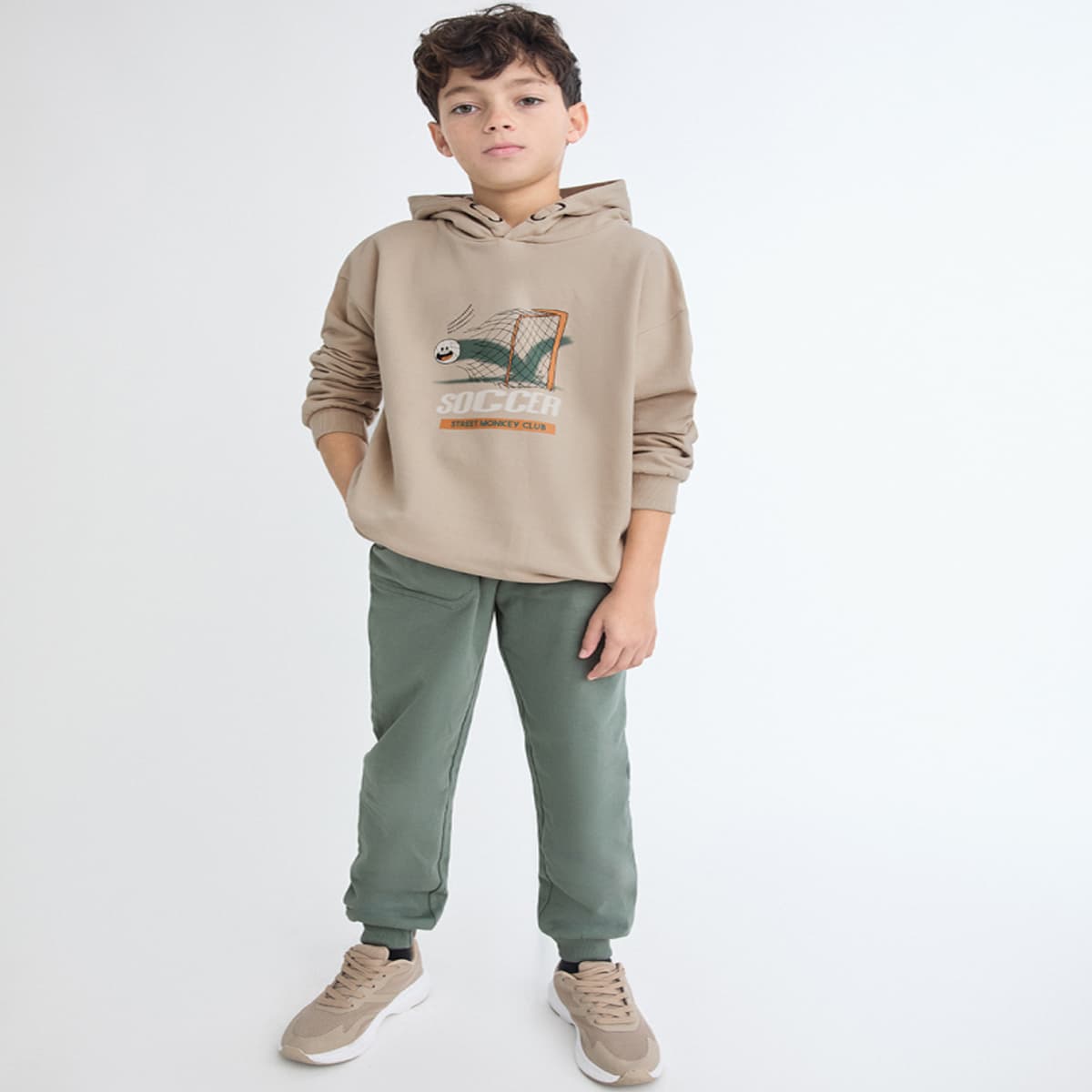 Ensemble enfant fille avec sweat-shirt imprimé et leggings 353054 Street Monkey (3 à 6 ans) 