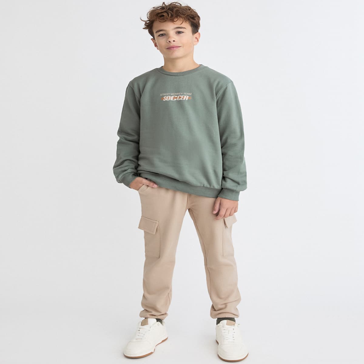 Ensemble enfant fille avec sweat-shirt imprimé et leggings 353054 Street Monkey (3 à 6 ans) 