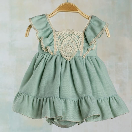 Jesusito bebé verde para ceremonia o bautizo – Lilus 37101