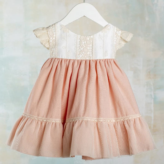 Vestido bebé salmón para ceremonia – Lilus 37165