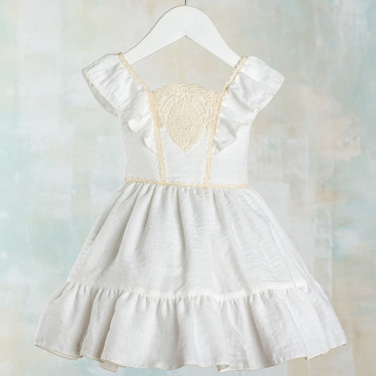 Vestido infantil crudo para ceremonia · Lilus 38150