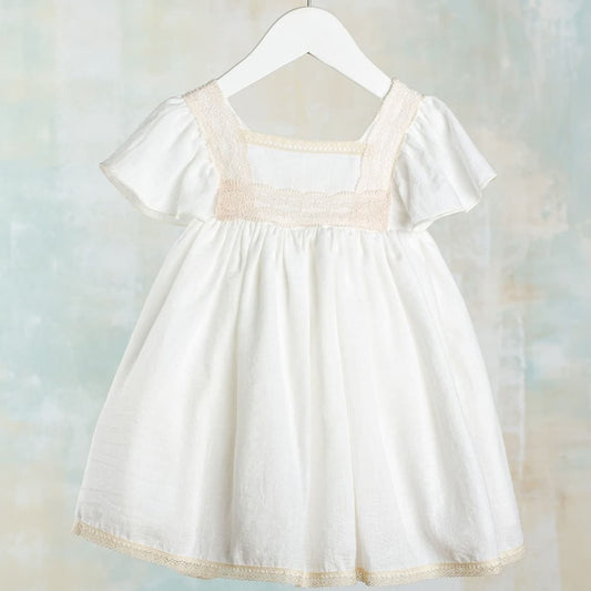 Vestido infantil crudo para ceremonia · Lilus 38160