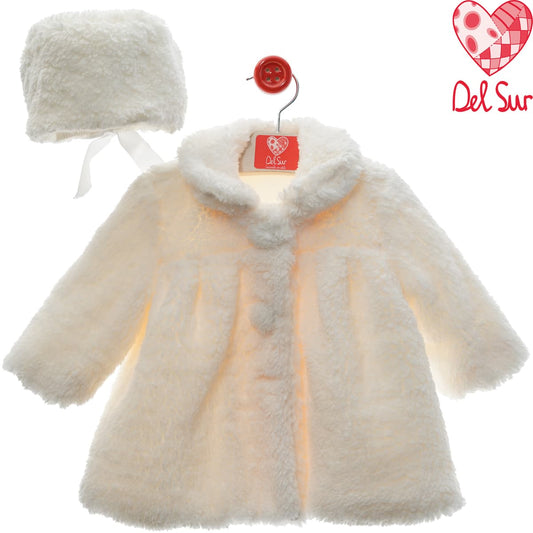 Abrigo para bebé beige con capota Del Sur (Yoedu) 3990