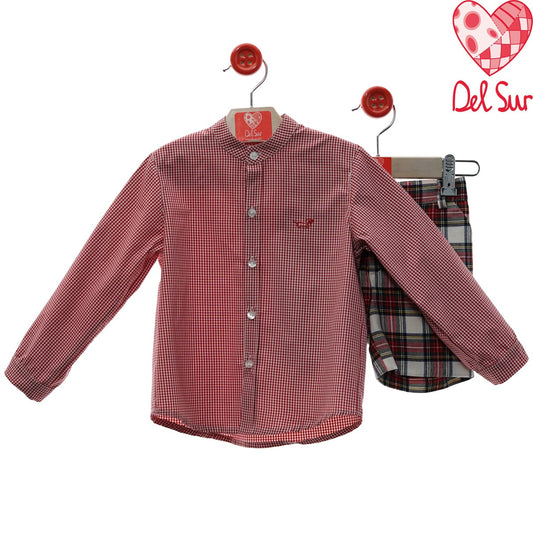 Conjunto infantil de camisa y bermuda Colección Guirnalda de Del Sur 4050