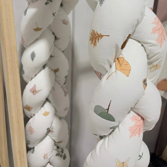 Trenza Protectora de Cuna y Cama en Algodón Flowers | Chichonera Artesanal
