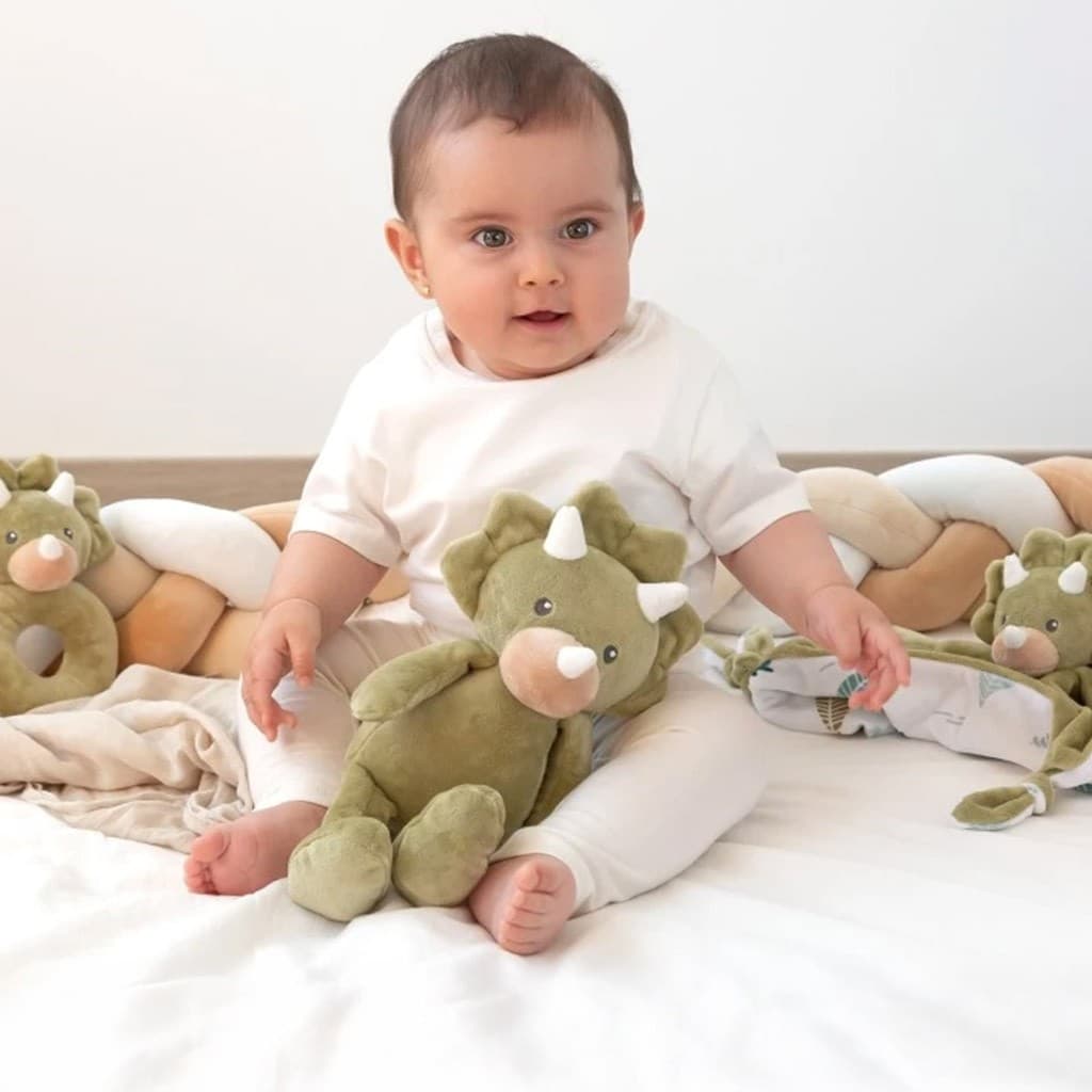 Peluche dinosaurio suave y blandito KIOKIDS 5344– Un amigo divertido para acompañar al bebé
