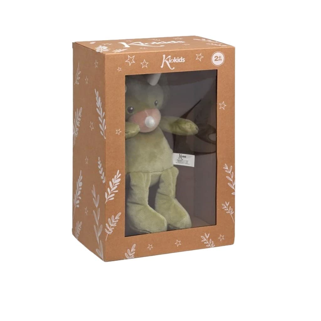 Peluche dinosaurio suave y blandito KIOKIDS 5344– Un amigo divertido para acompañar al bebé