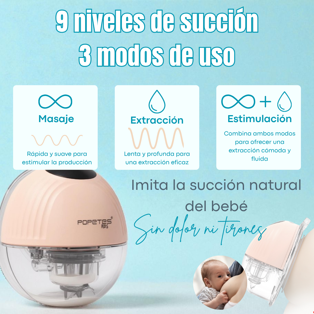 Extractor Sacaleches portátil con batería DISCREET| Popetes Kids