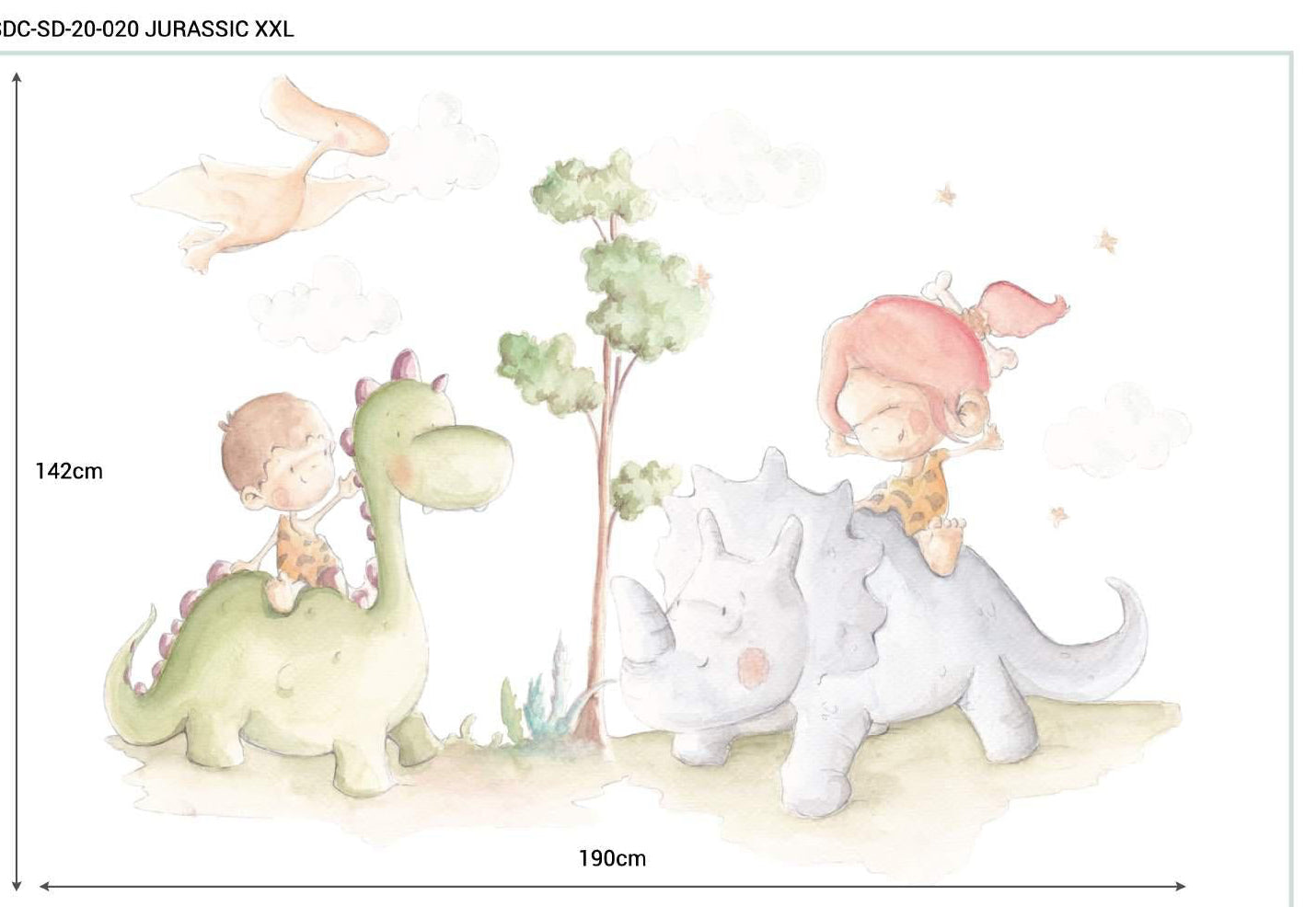 VINILO INFANTIL Dinosaurios JURASSIC