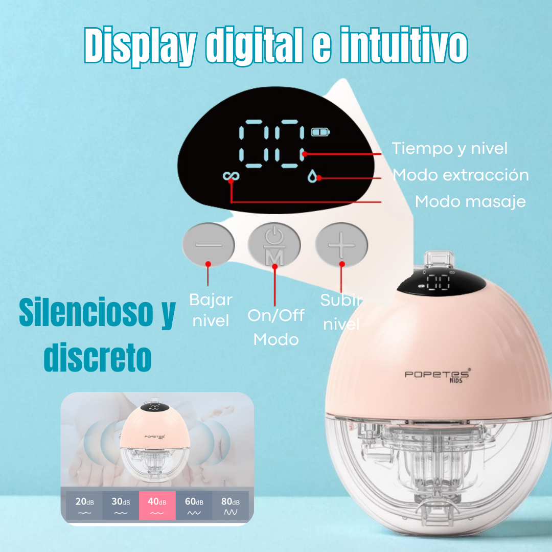 Extractor Sacaleches portátil con batería DISCREET| Popetes Kids