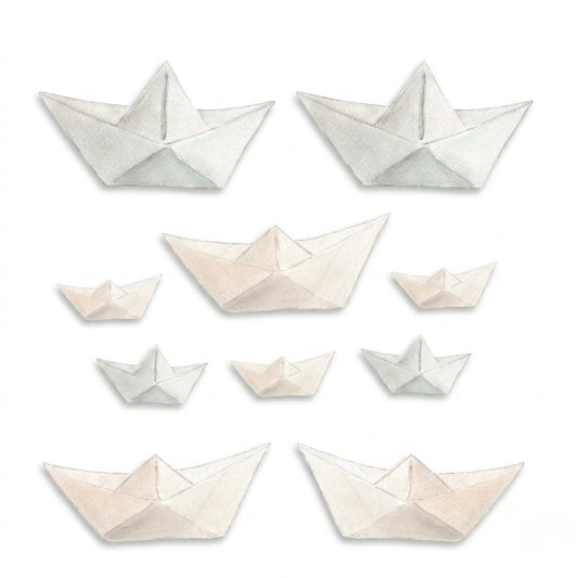 Pack de 10 Vinilos Decorativos (Barquitos de Papel) | Sueños de Cigüeña