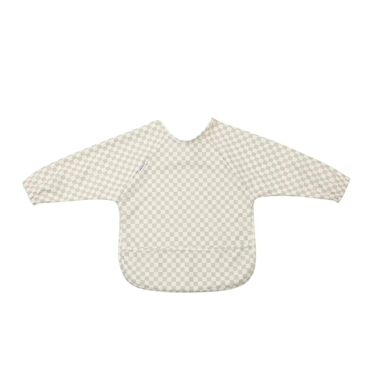 Babero con manga impermeable Vichy Beige Nenina & Co