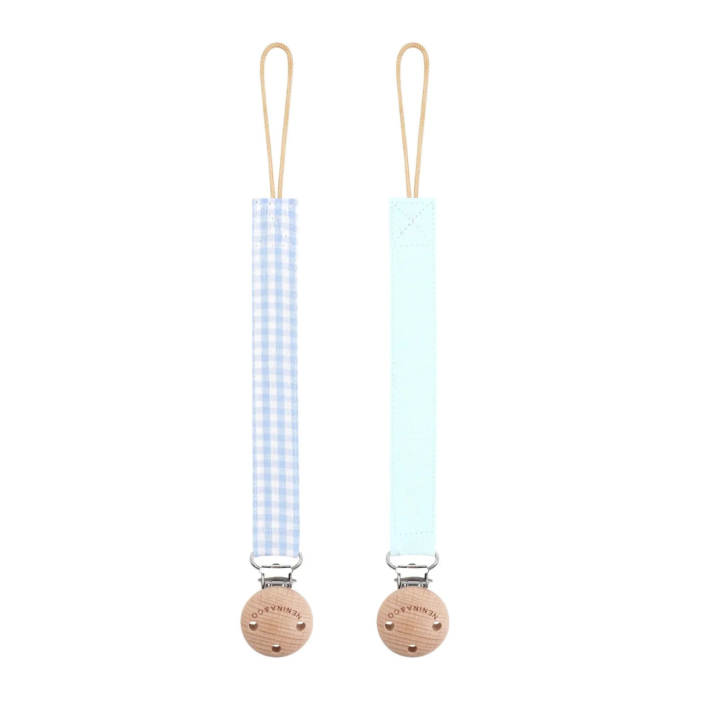Pack 2 Chupeteros DIAMOND Celeste + Vichy By Nenina & Co