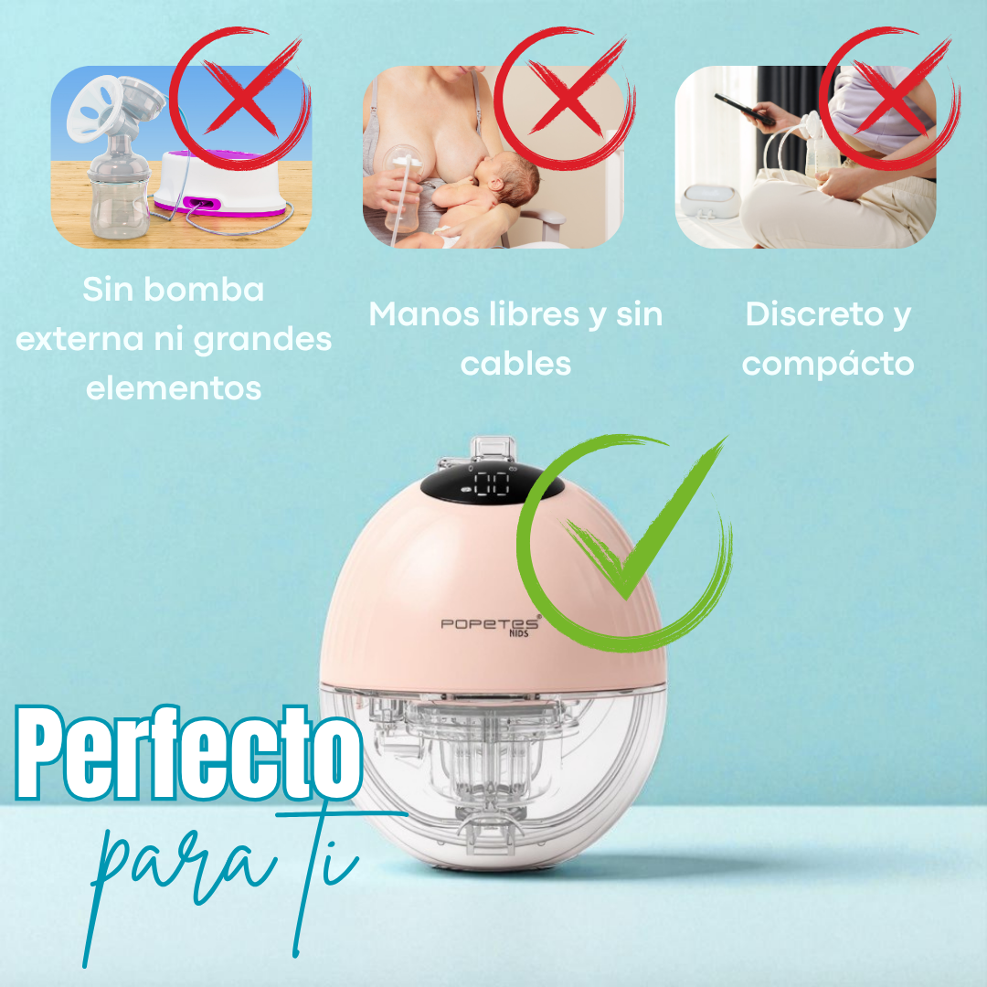 Extractor Sacaleches portátil con batería DISCREET| Popetes Kids