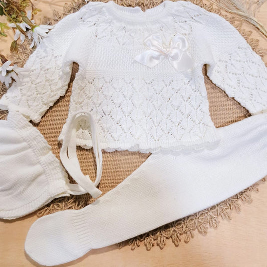 Ensemble bébé Perlé 9613 Felicia Ecru