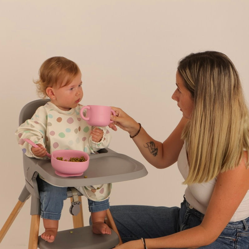 Babero con manga impermeable Funny Polka Dots + Babero corto Nenina & Co