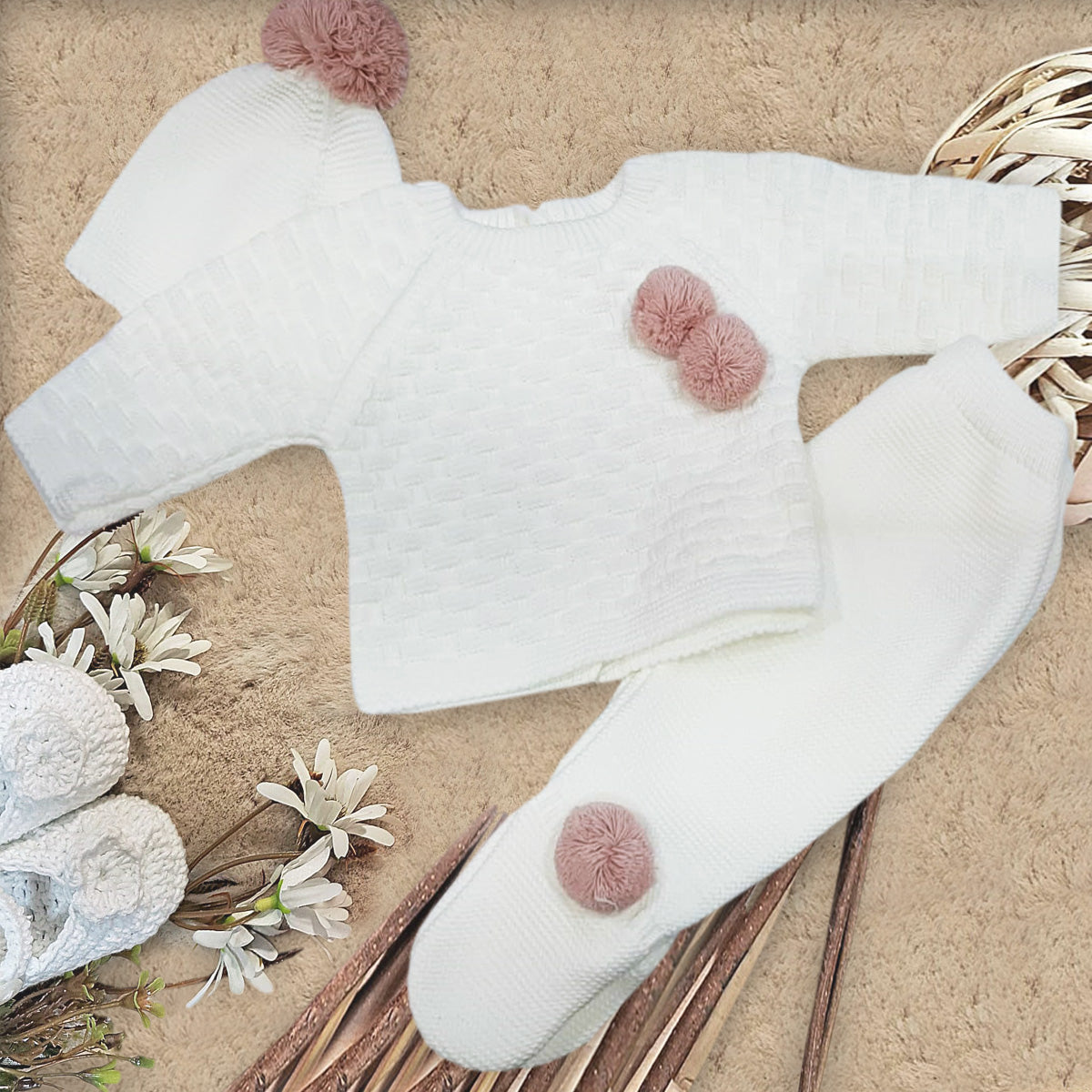 Ensemble bébé en laine Pelottas arena C9006 Trois pièces élégantes et confortables 