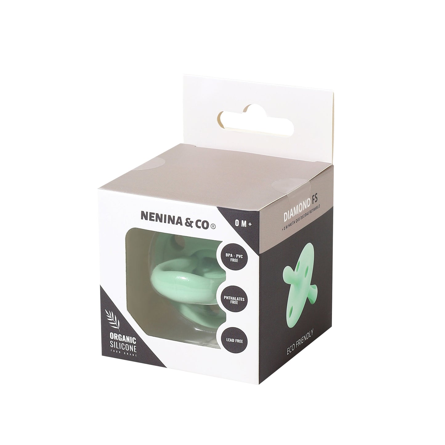 Chupete DIAMOND FS By Nenina & Co New Rojo, Mint y Gris