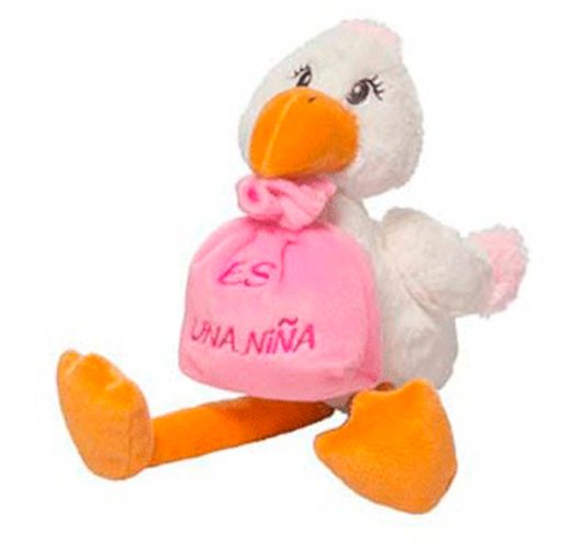 Cesta Evolucriando baby cigüeña rosa