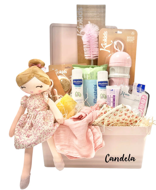 Cesta Nacimiento Hola Princesa | Canastilla Bebé Niña con Mustela y Personalizada