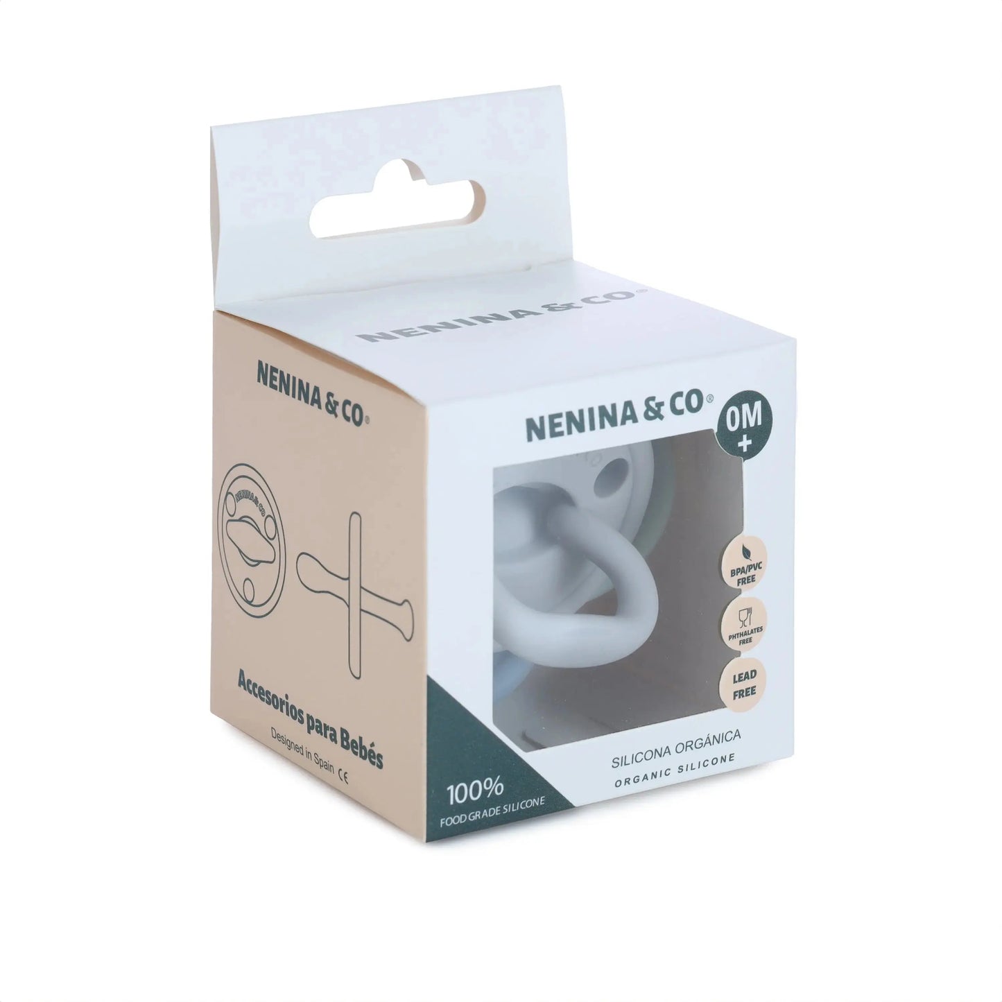 Chupete DIAMOND FS By Nenina & Co Celeste, Mint y gris