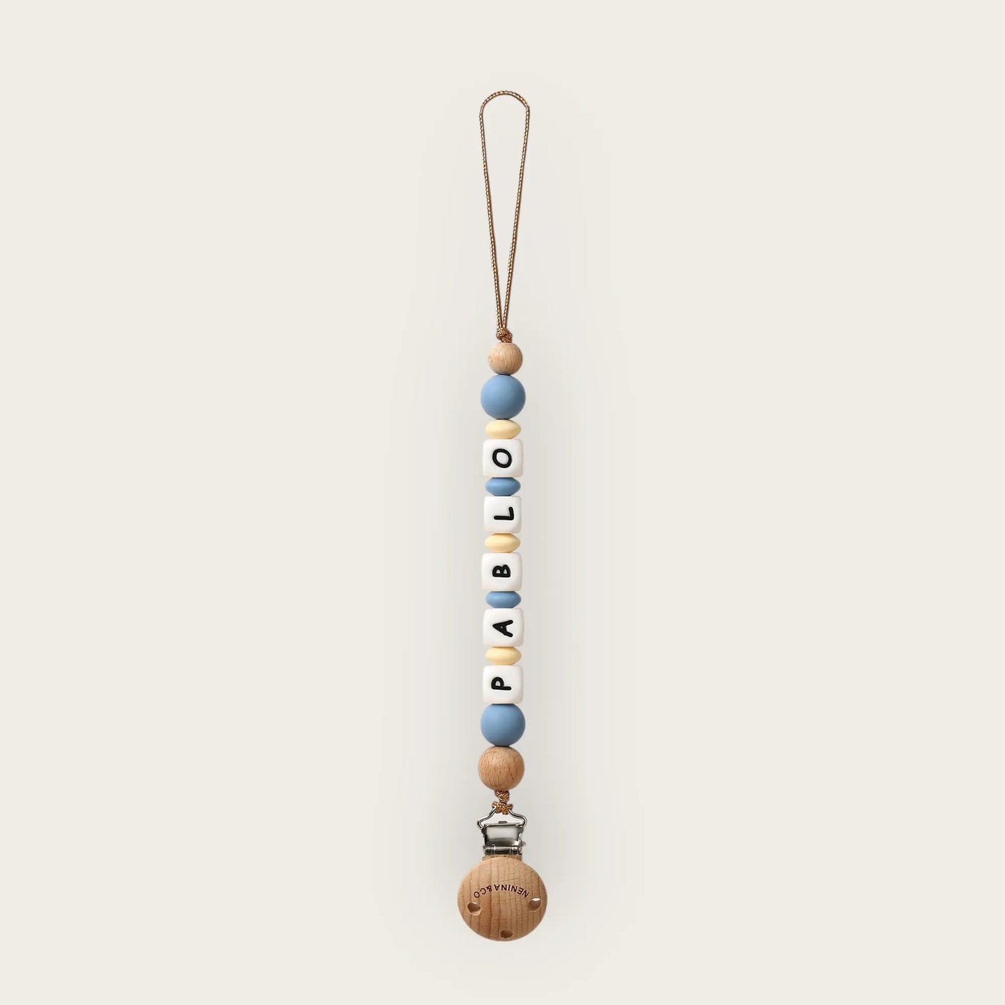 Kit Chupete DIAMOND FS Blue  de Silicona + Chupetero con Nombre | Nenina & Co.