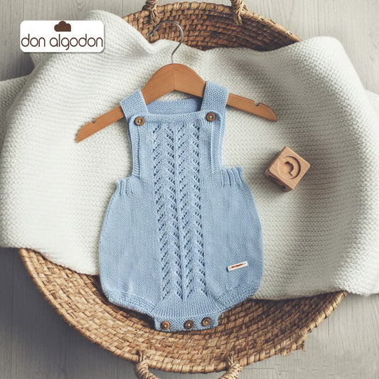 Rana de punto perlé para bebé color celeste – Don Algodón DA-9823 (0 a 12 meses)