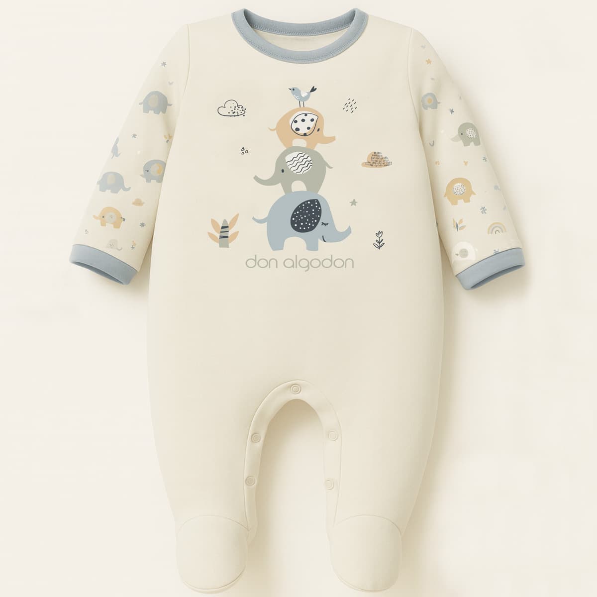 Pijama de algodón para bebé elefantes Don Algodón DA25W002