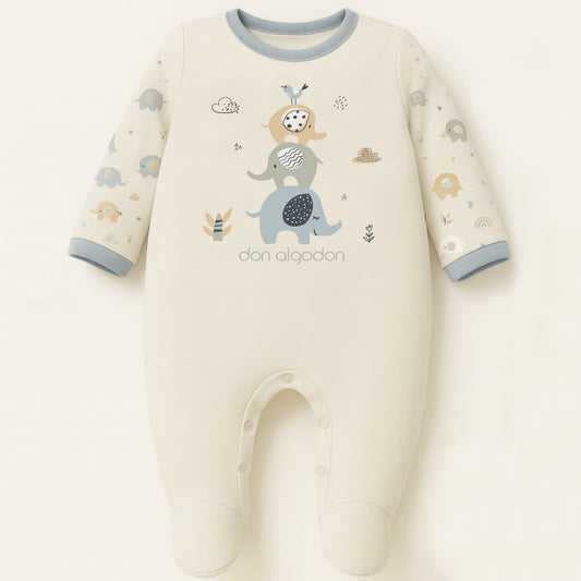 Pijama de algodón para bebé elefantes Don Algodón DA25W002
