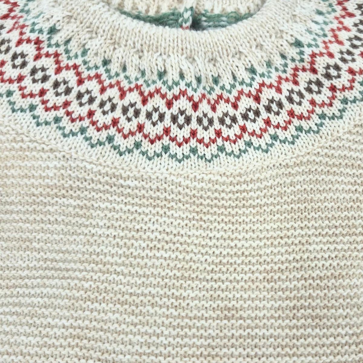 Conjunto de tres piezas para bebé en punto bobo crudo con jersey de cuello labrado, polaina y gorro Don Algodón DAB-1G - Fabricado en España