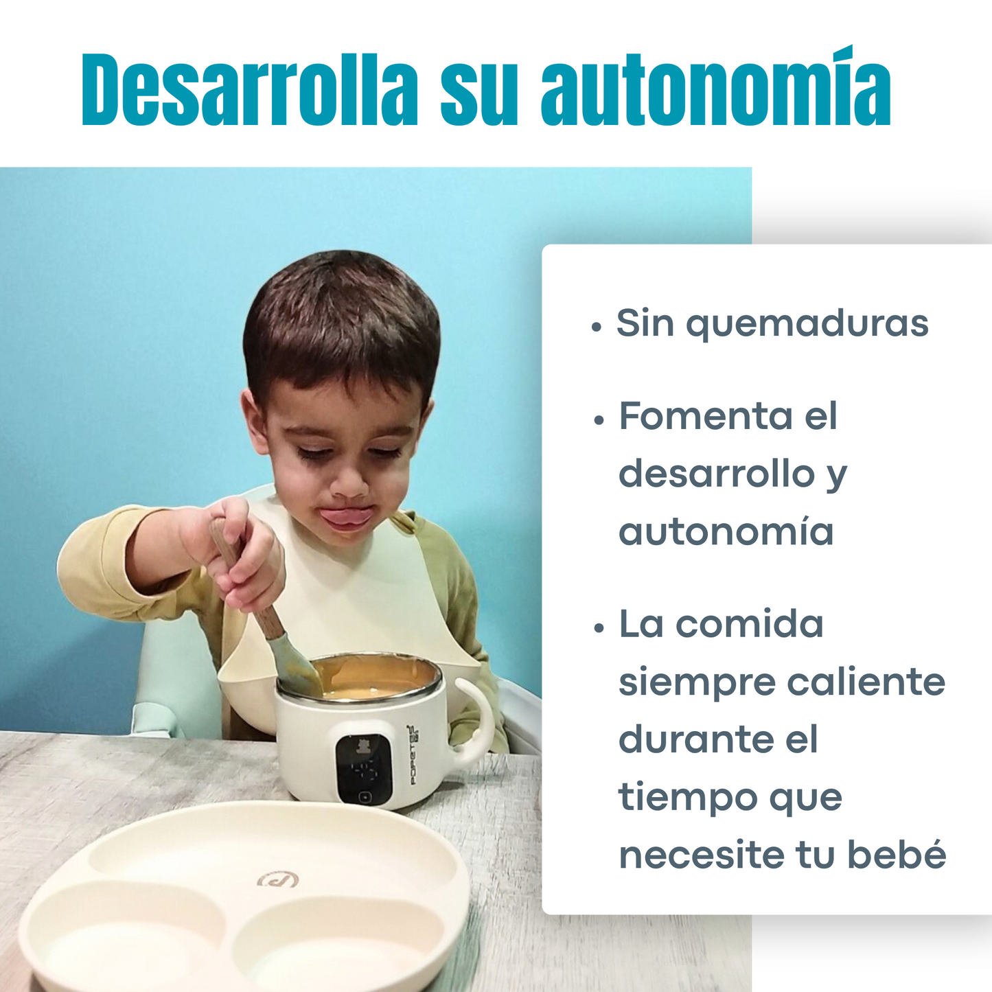 Cuenco Calienta Potitos Portátil RAPTOR | Popetes Kids