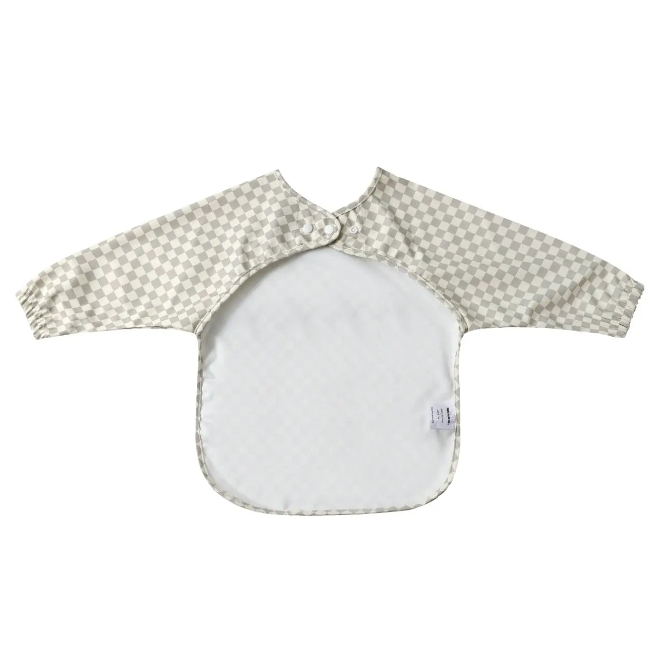 Babero con manga impermeable Vichy Beige Nenina & Co