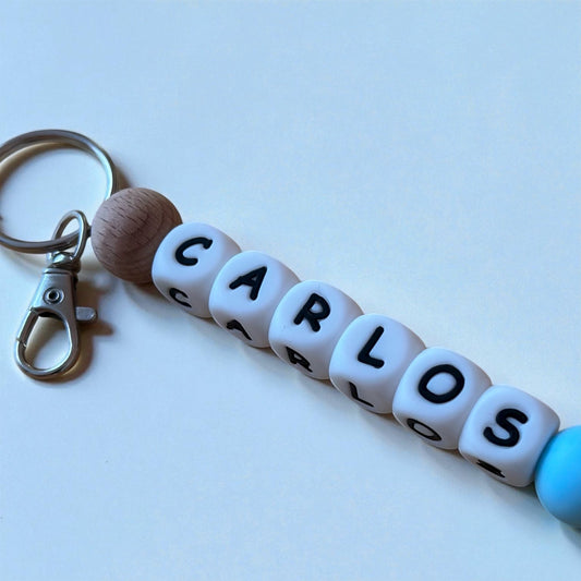 Llavero Celeste  personalizado Nenina & Co