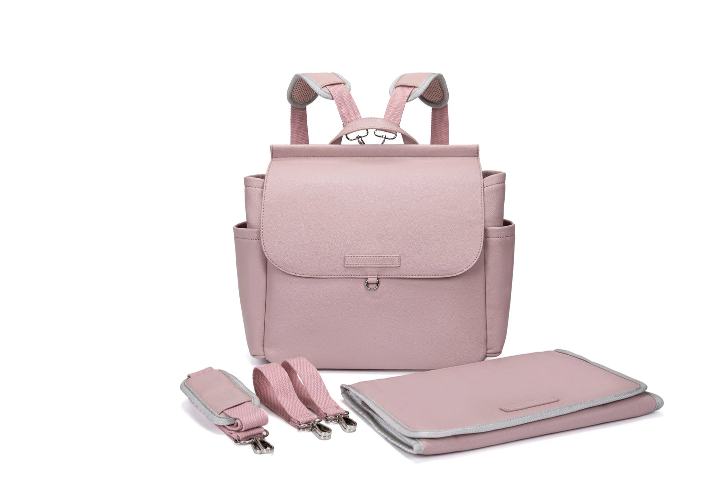 Bolso Maternal Rosa Pálido +Guardachupete Diamond + Cambiador de Regalo Nenina & Co