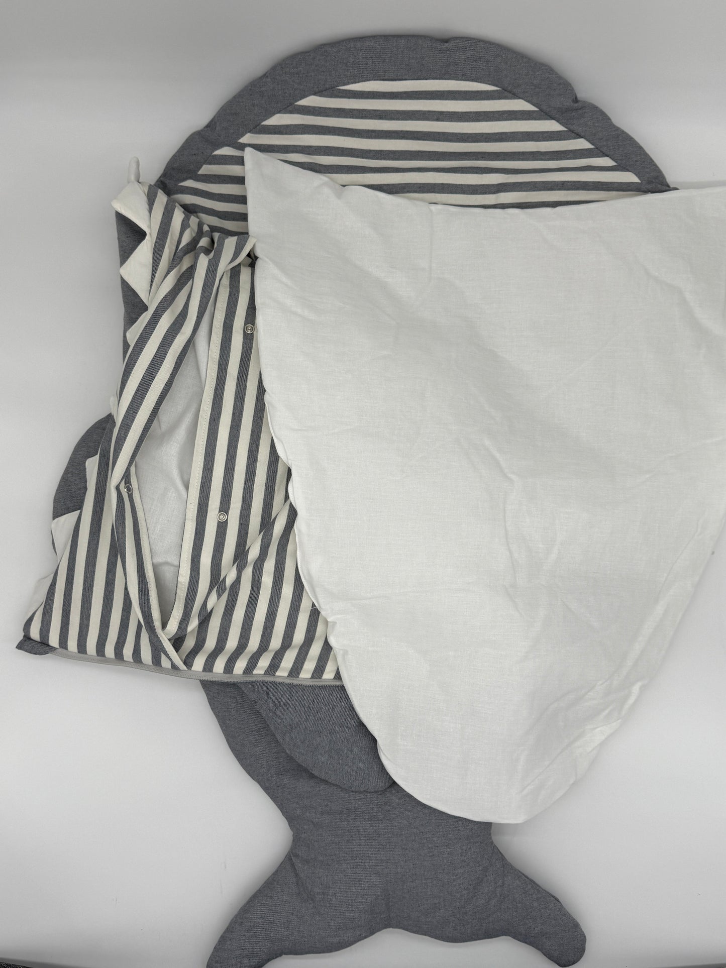 Saco Tiburón para bebé - Denim - Stripes