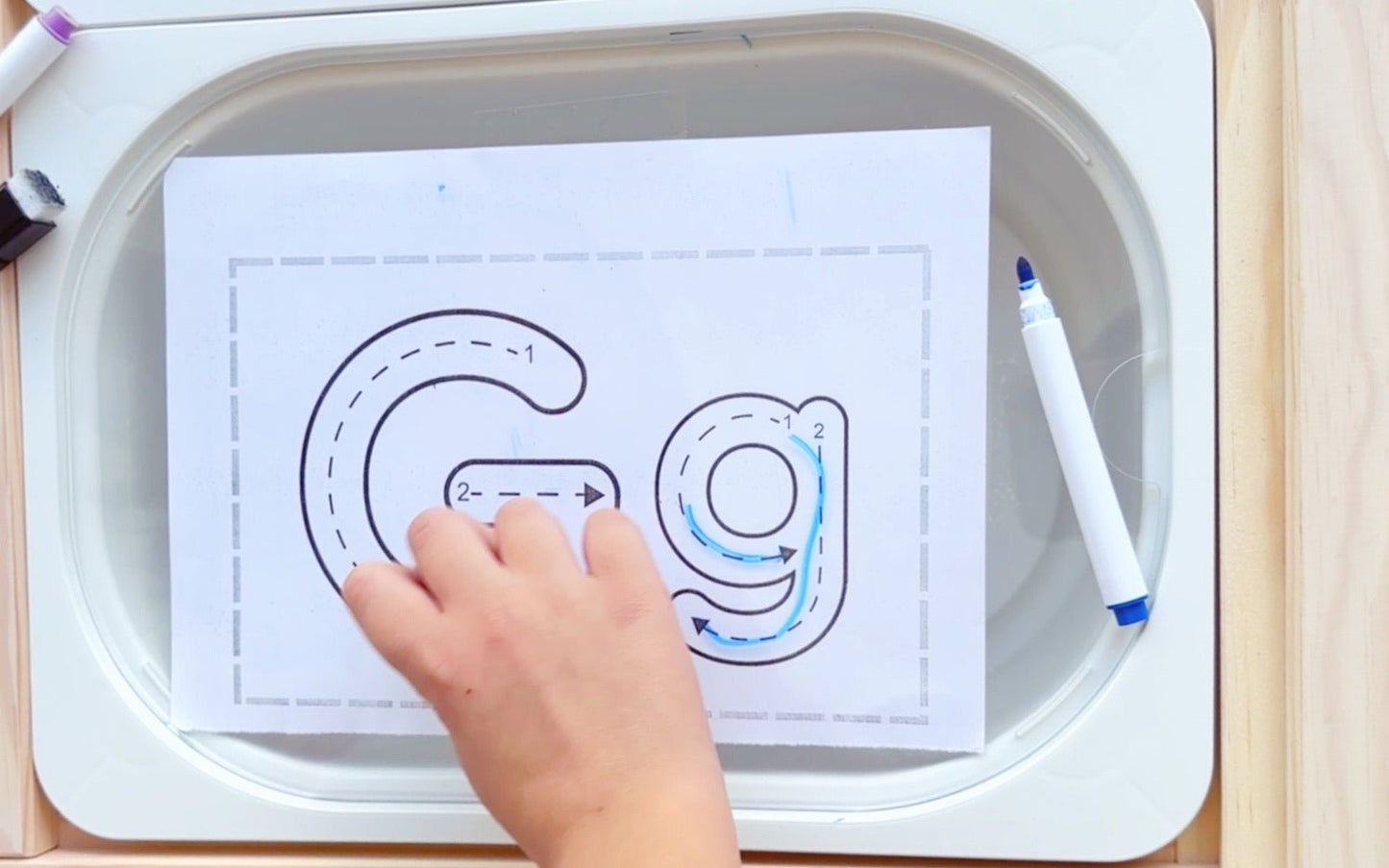 Tablero transparente para mesa sensorial ikea